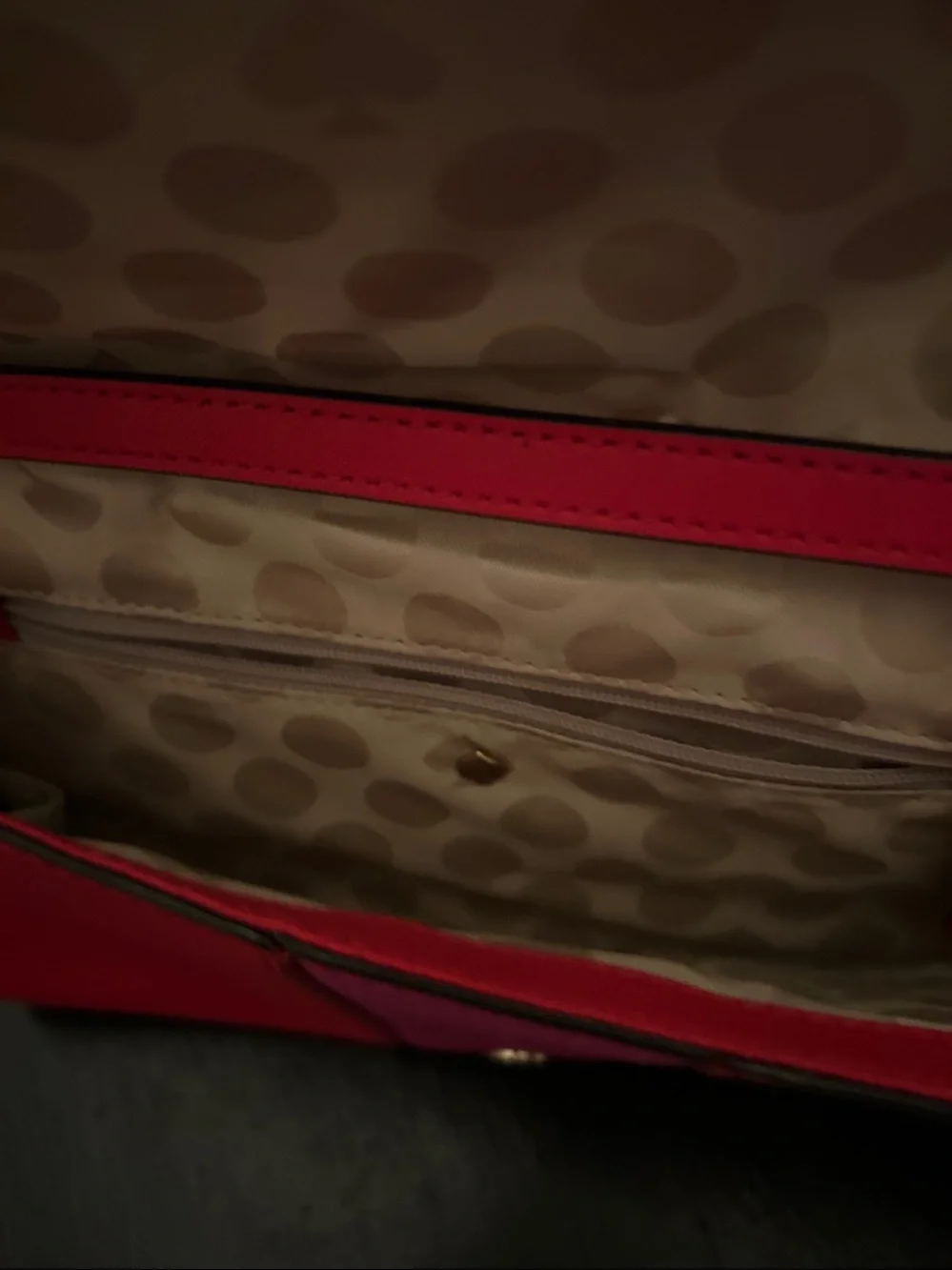kate spade Red and Pink Crossbody w/adjustable strap
